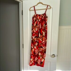 Floral Red Maxi Dress